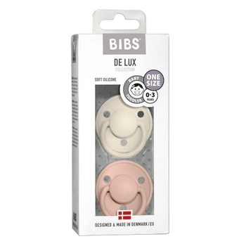 BIBS de lux 2-pack ivory&blush smoczek uspokajający silikonowy one size