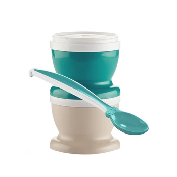 Pojemniki na jedzenie z łyżeczką Thermobaby; szmaragdowy