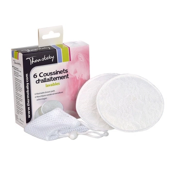 Wkładki laktacyjne wielorazowe Thermobaby; 6 szt.