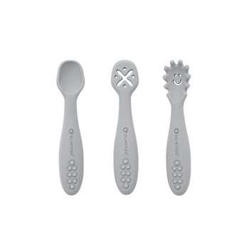 Sztućce silikonowe, Olmitos; szare