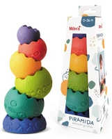 Piramida sensoryczna Hencz Toys; pastelowa