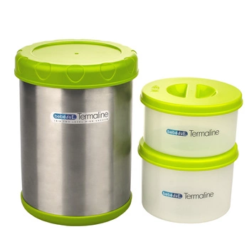 Termos stalowy z pojemnikami Termaline Bebedue; 1100 ml