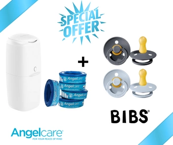 Zestaw Kosz klasyczny z 5 wkładami i smoczek BIBS colour 2-pack iron & baby S smoczek uspokajający kauczuk Hevea