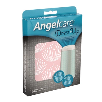 Rękaw do kosza na pieluchy Dress Up Angelcare; różowy; kwiatki