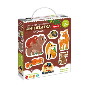 Puzzle progresywne 2+ CzuCzu; Zwierzątka w lesie
