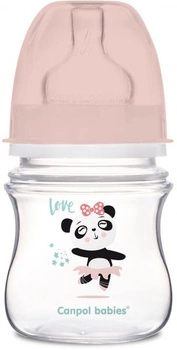 Butelka szerokootworowa antykolkowa 120 ml EasyStart Canpol Babies; różowa