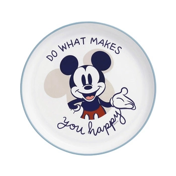 Talerz antypoślizgowy premium Disney Mickey Collector, Stor; niebieski