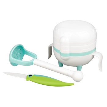 Miseczka wielofunkcyjna z nożykiem Middia; biała