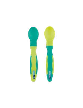 Łyżeczki plastikowe etap 1 Bebedue; zielone
