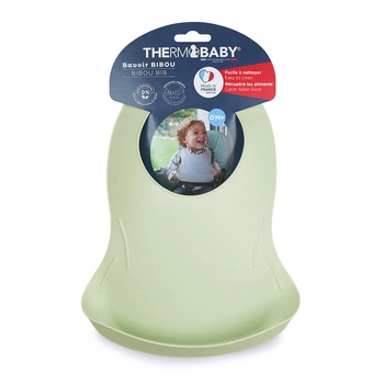 Śliniak z kieszonką Bibou, Thermobaby; miętowy