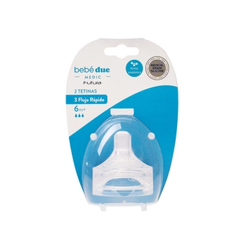 Smoczek silikonowy do butelek Medic Futura Bebe Due; 6 m+; 2 szt.