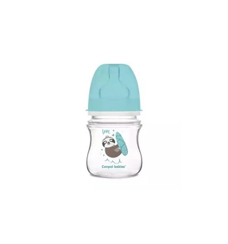 Butelka szerokootworowa antykolkowa 0+ 120 ml. EasyStart Canpol Babies; niebieska