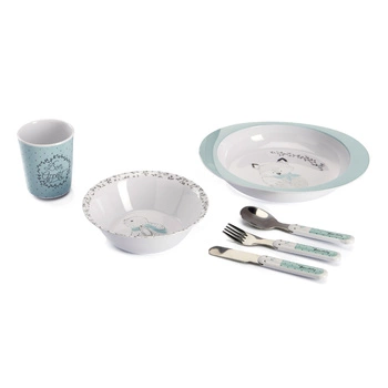 Zestaw obiadowy 6-elem. Forest Thermobaby; miętowy