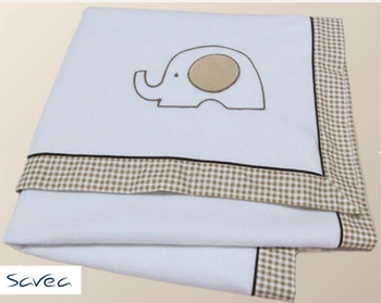 Kocyk Savea; słonie beżowe; 75x100cm