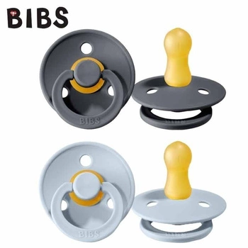 BIBS colour 2 pack Iron & Baby blue M smoczek uspokajający kauczuk Hevea