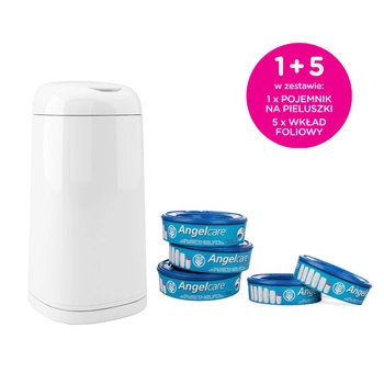 Kosz na pieluchy Dress Up + 5 wkładów Angelcare