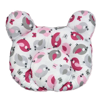 Poduszka ptaszki Gumimola; fuksja