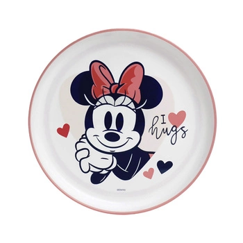Talerz antypoślizgowy premium Disney Minnie Collector, Stor; różowy
