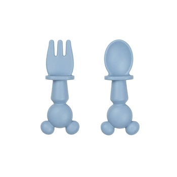 Sztućce silikonowe Disney Mickey Collector, Stor; niebieskie