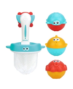 Zabawki kąpielowe z sitkiem do kąpieli Akuku