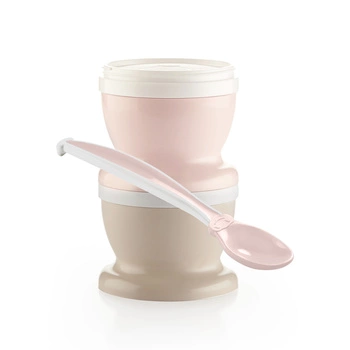 Pojemniki na jedzenie z łyżeczką Thermobaby; różowe