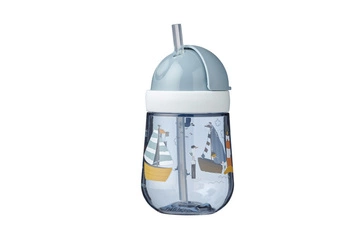Kubek ze słomką 300 ml Mio Sailors Bay Mepal; niebieski